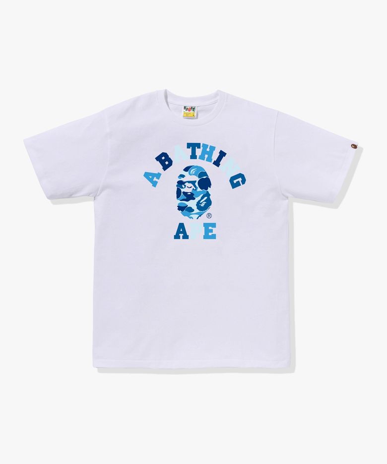 ABC 카모 콜리지 티셔츠(M) WHITE//BLUE