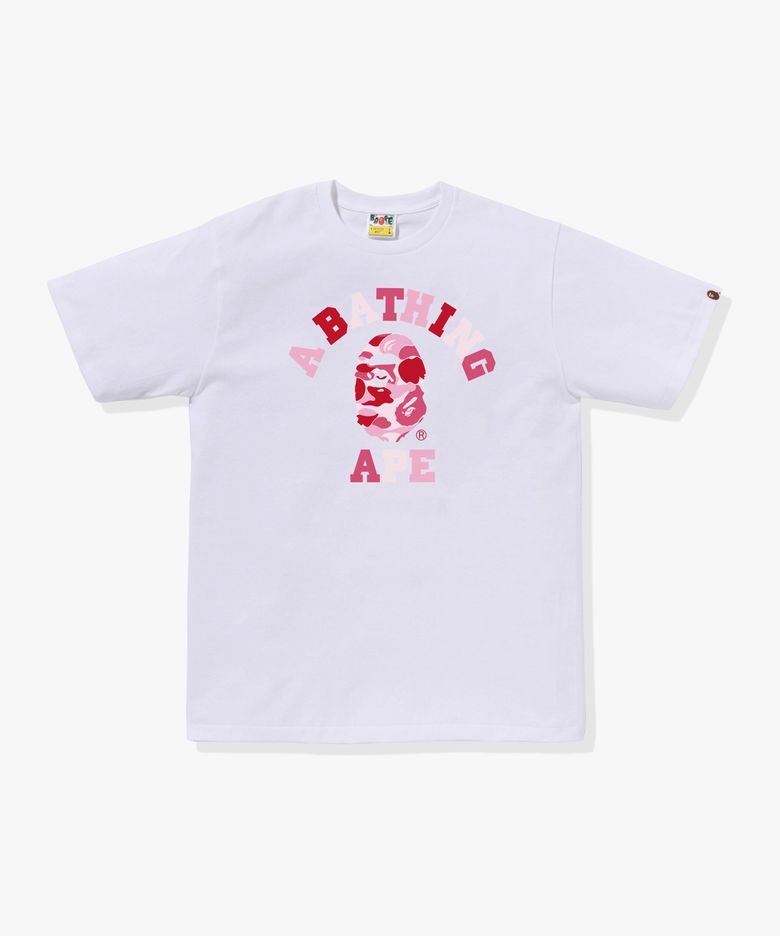 ABC 카모 콜리지 티셔츠(M) WHITE/PINK