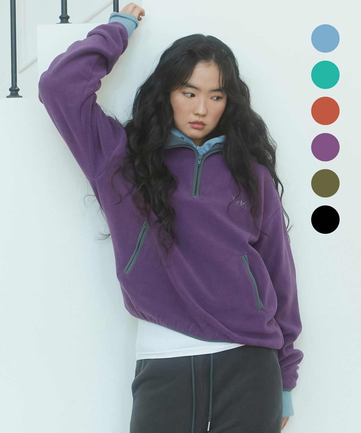 데프가먼츠(DEFGARMENTS) DEFG FLEECE HALF ZIP UP [6COLOR]