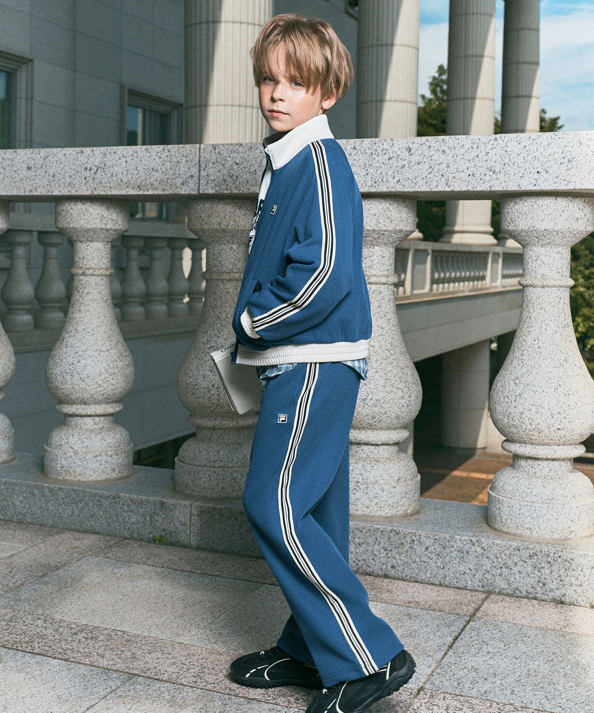 휠라 키즈(FILA KIDS) 클래식 세븐 니트트랙 팬츠