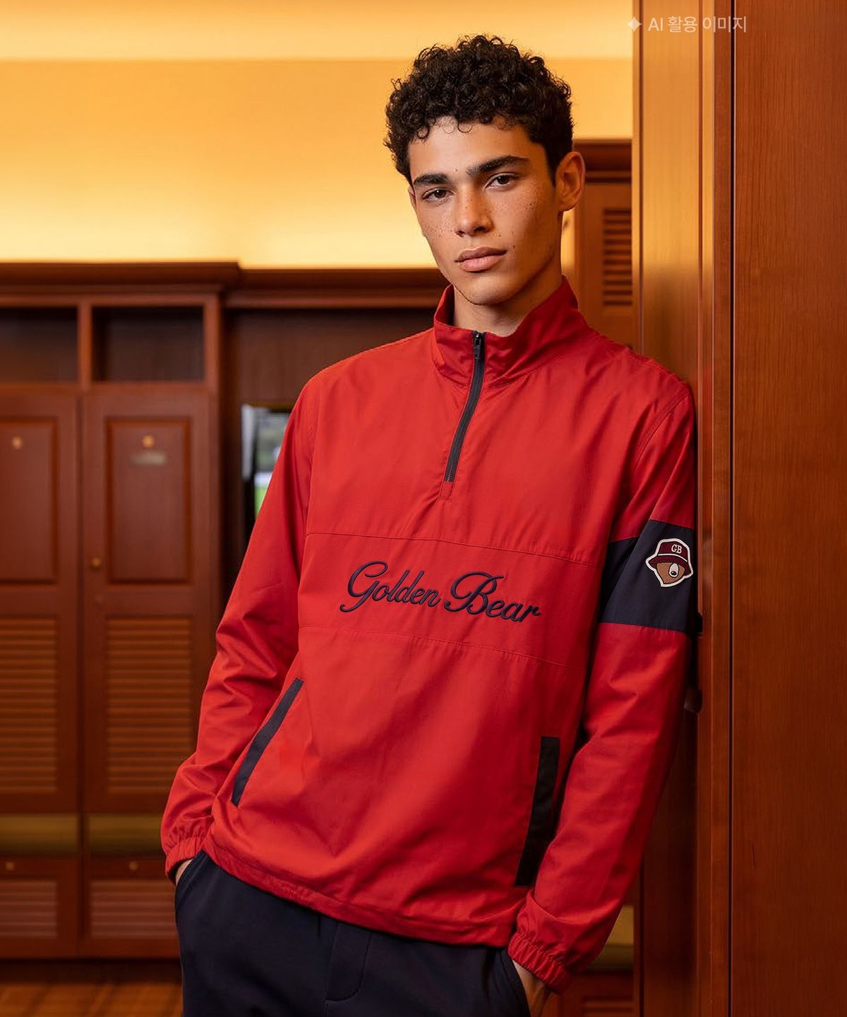 골든베어(GOLDEN BEAR) (남성) Woven Lined Half-Zip Pullover G4TAW26007REX