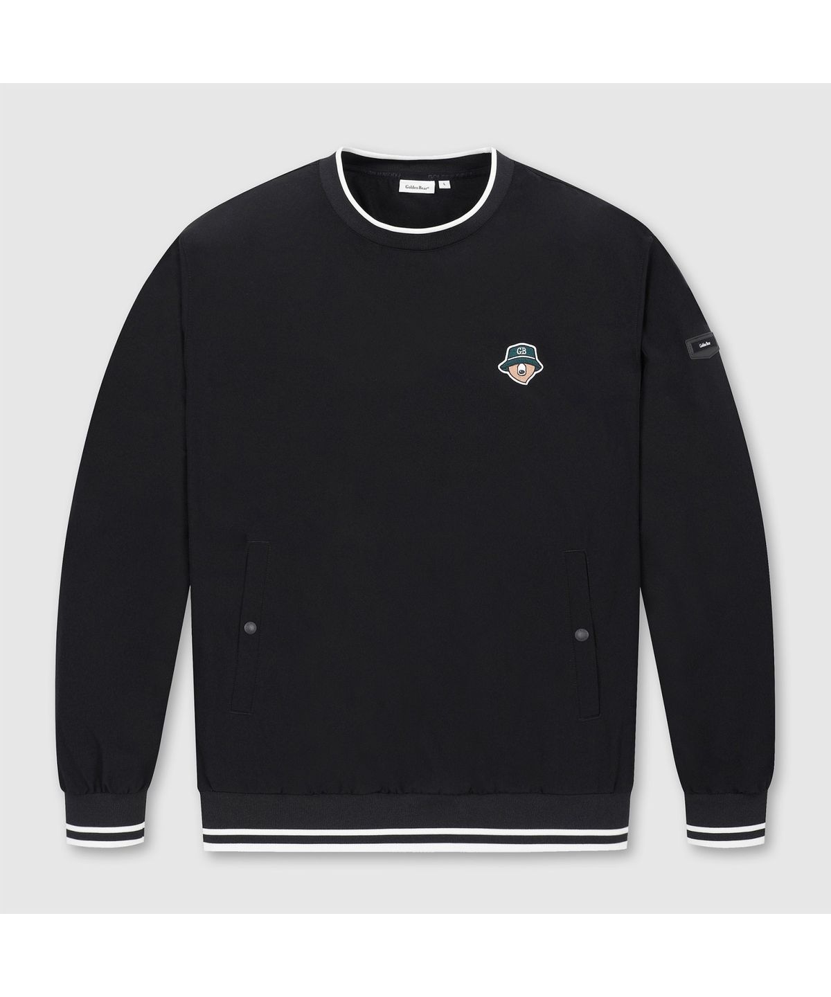 골든베어(GOLDEN BEAR) (남성) Essential Crewneck Woven Pullover G4TAW26003BKX