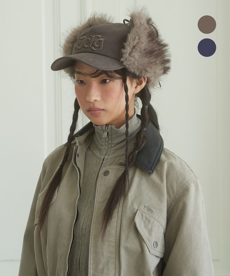 FUR EARMUFF CAP [2COLOR]