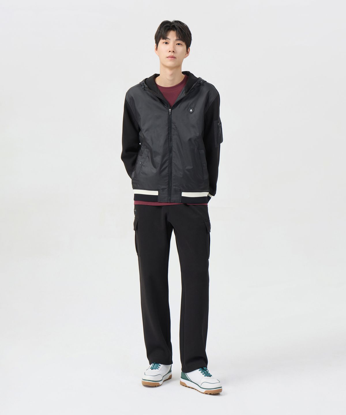 골든베어(GOLDEN BEAR) (남성) Warm-Up Cargo Pants G4PAW26004BKX