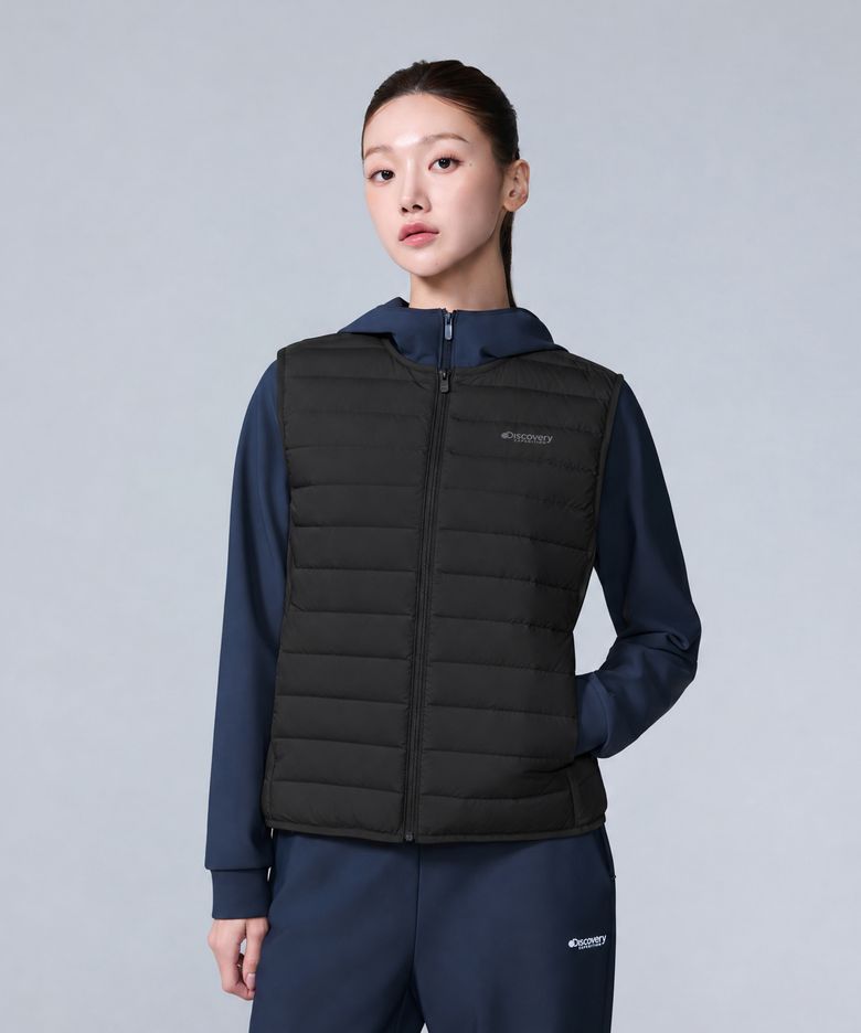 여성 픽시버 튜브 다운 패딩베스트 (BLACK)