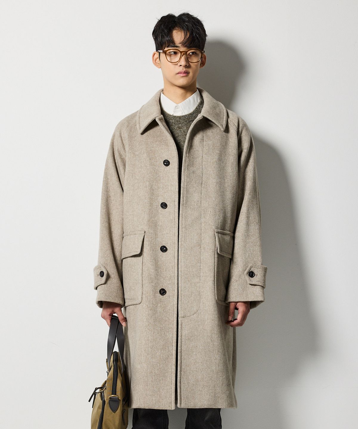 에스티코(STCO) DIEMS 발마칸 아웃포켓 WOOL 코트_베이지_LCTVD62OHD