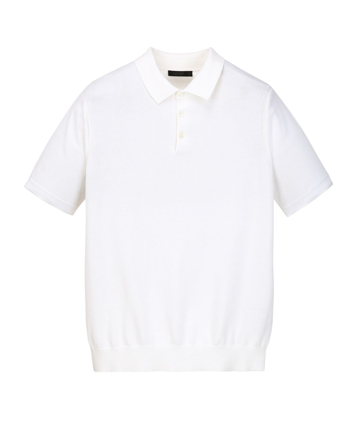 질스튜어트뉴욕 맨(JILLSTUART NEWYORK MEN) [ITALY YARN] 실크코튼 카라 반팔 니트 - 오프화이트 (JNSW6C001WT)