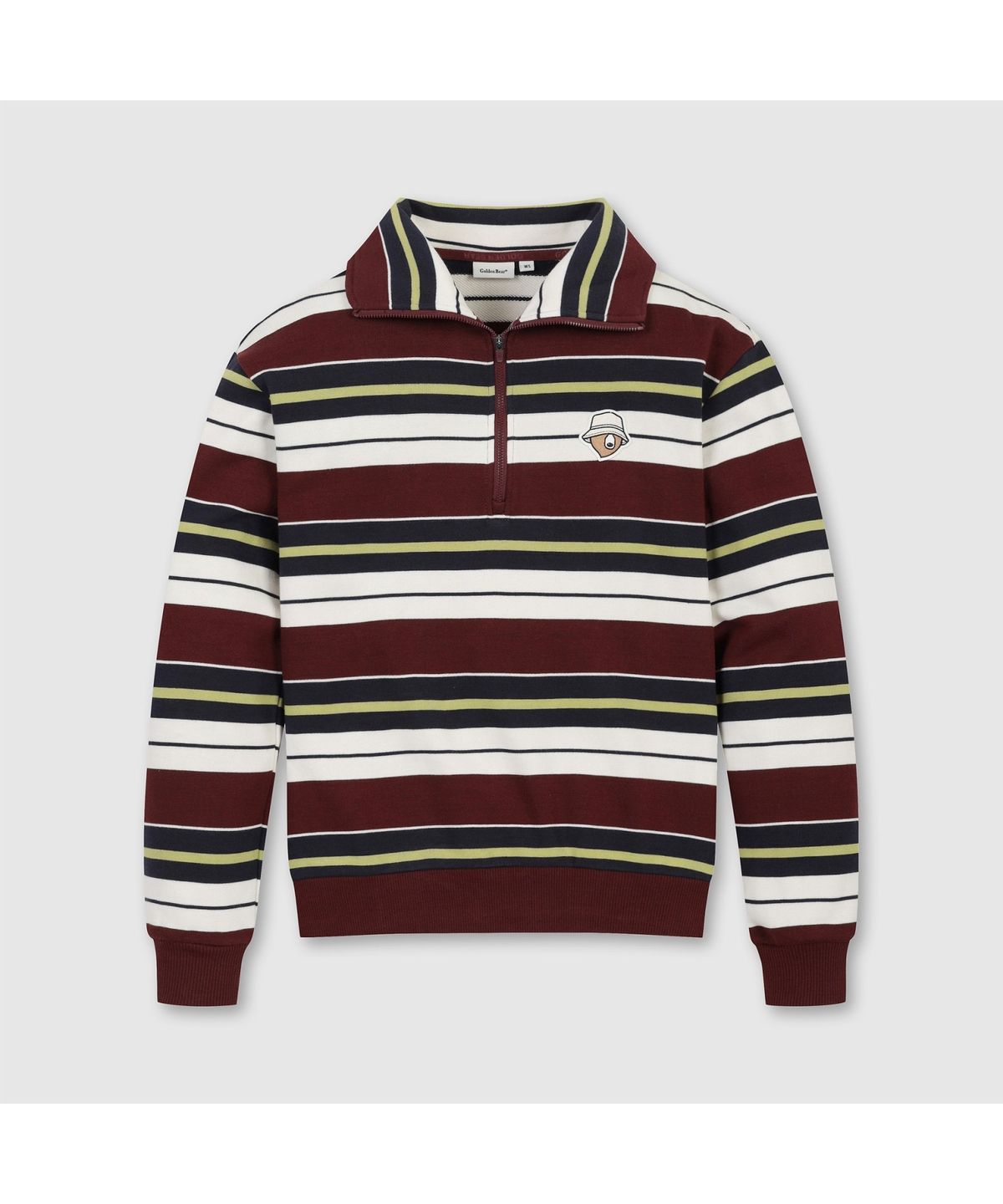 골든베어(GOLDEN BEAR) (여성) Stripe Half Zip-up T-shirt G5TAW26002WIX