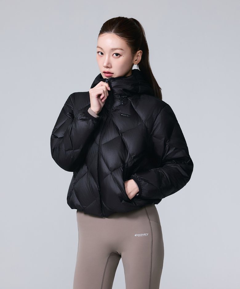 여성 올버트 뉴퀼팅 구스다운 경량패딩 (BLACK)