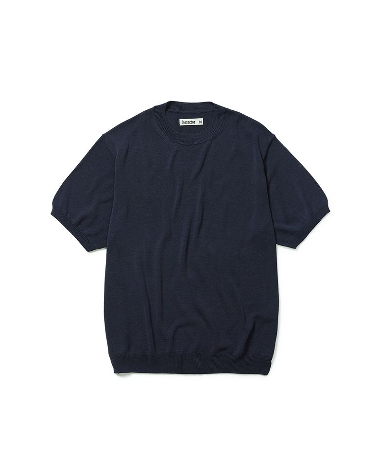 Totem short sleeve knit / Navy