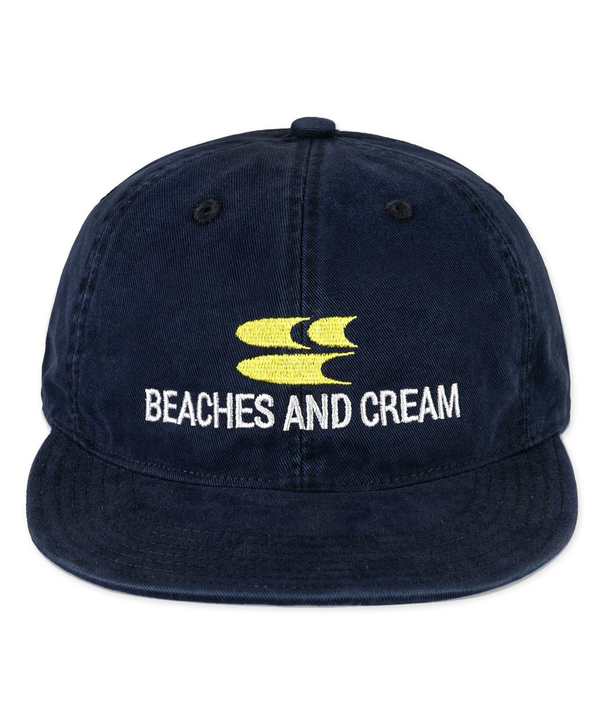 비치스앤크림(BEACHESANDCREAM) Wave Plat-Ball cap-navy