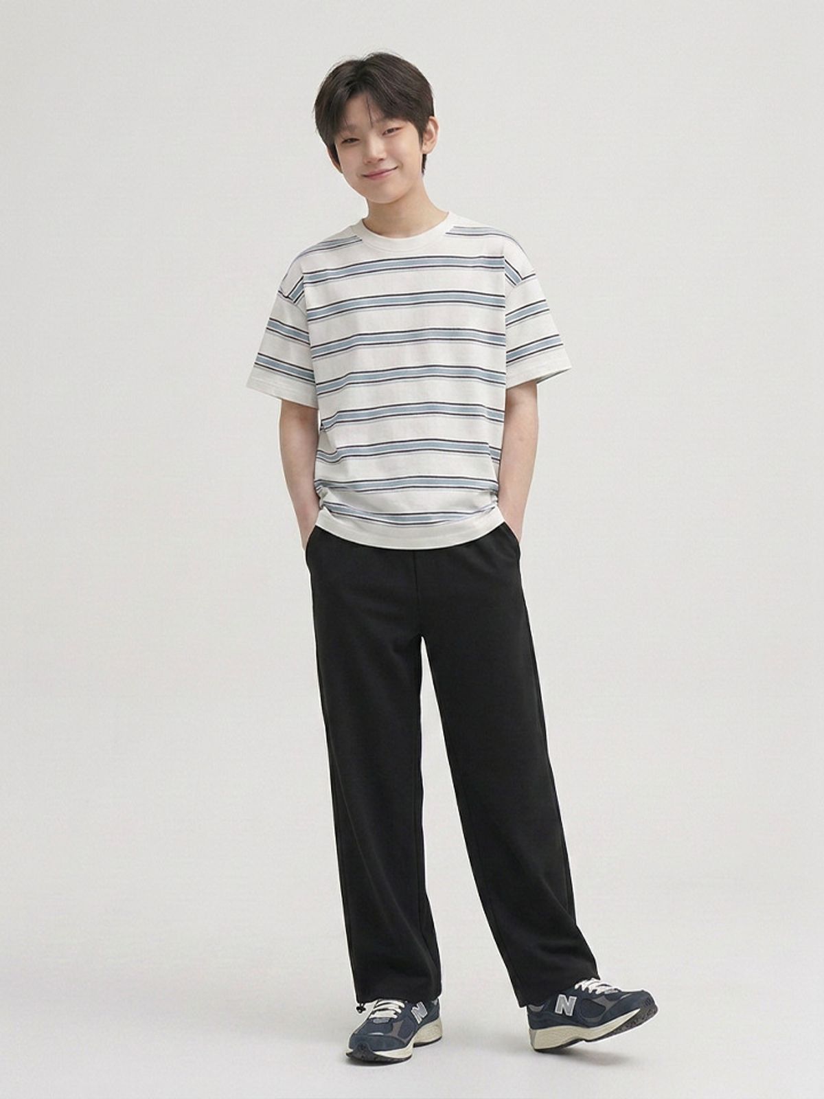 행텐 틴즈(HANGTEN TEENS) 틴즈 스판 세미와이드 팬츠_100(14580-038-608-31)