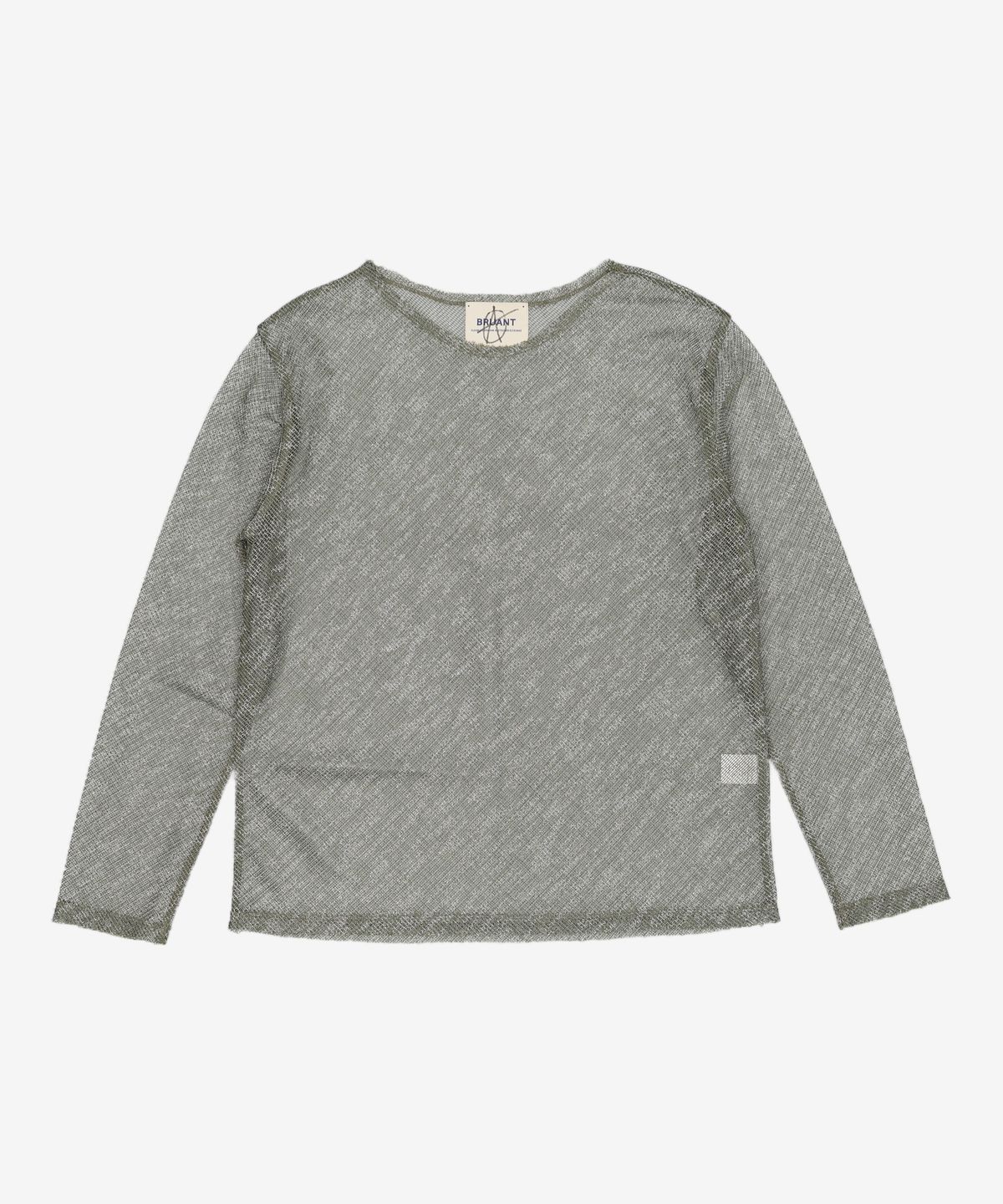 브루앙(BRUANT) MESH NEP YARN L/S SID TOP / POISON GREEN FREE