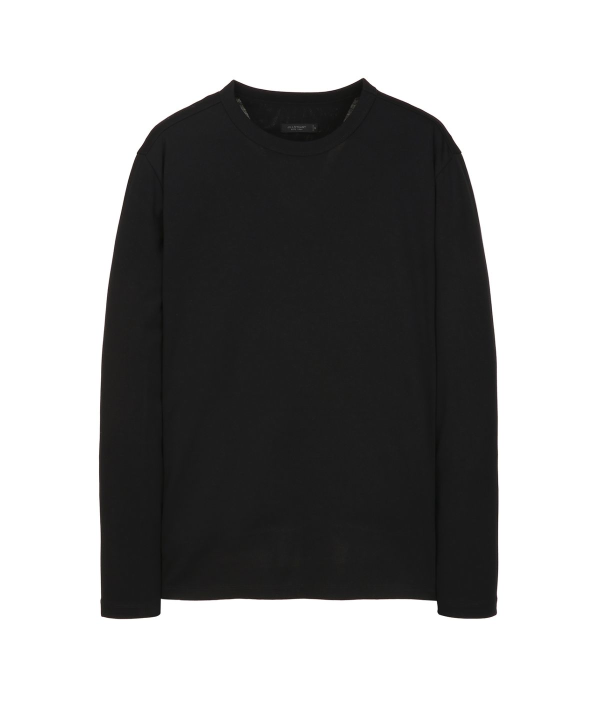 질스튜어트뉴욕 맨(JILLSTUART NEWYORK MEN) 리브드 베이직 라운드 티셔츠 - 블랙 (JNTS6C001BK)