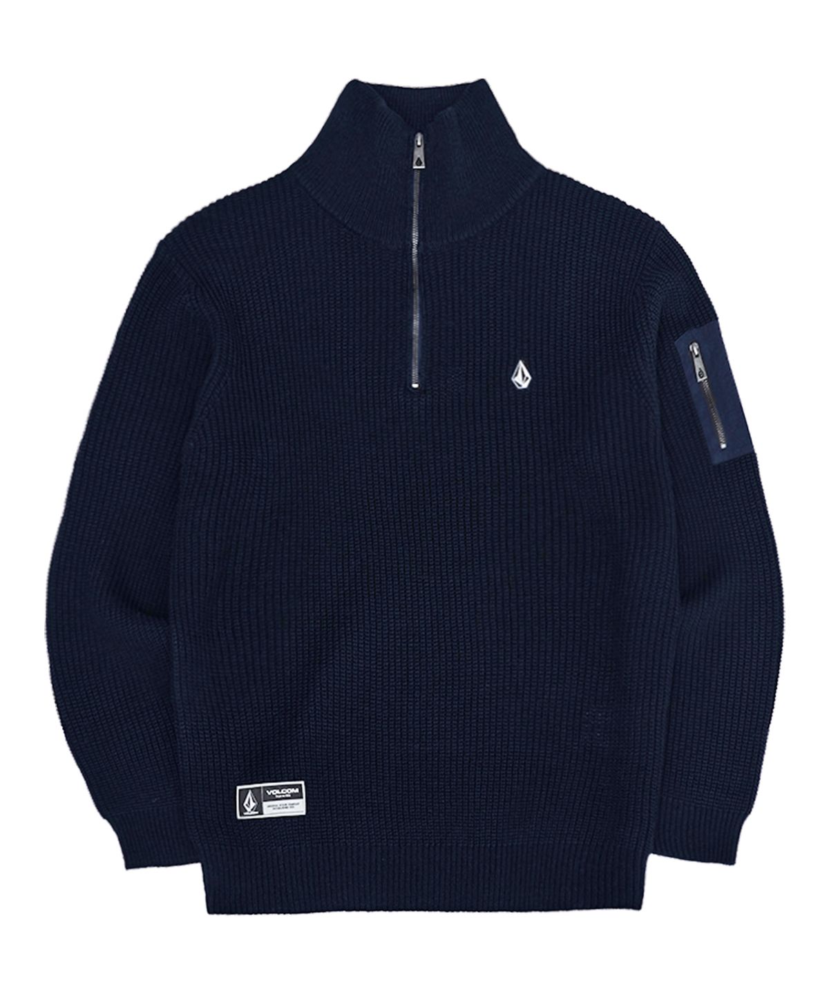 볼컴(VOLCOM) 브릭 라운지 니트 하프 집업(네이비)