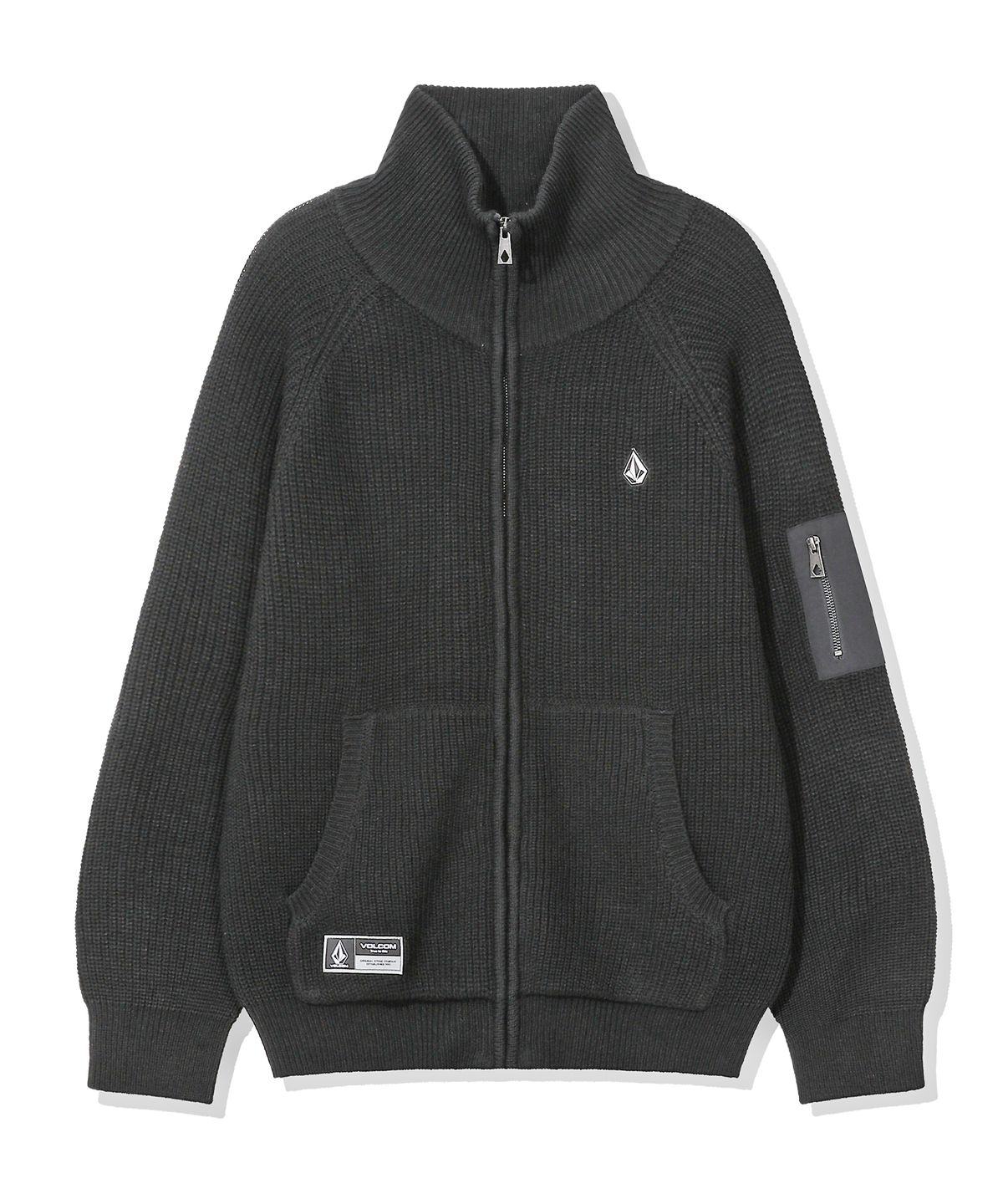 볼컴(VOLCOM) 브릭 라운지 니트 집업(차콜)