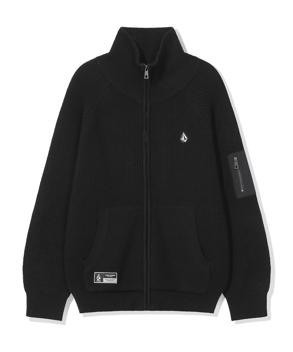 볼컴(VOLCOM) 브릭 라운지 니트 집업(블랙)