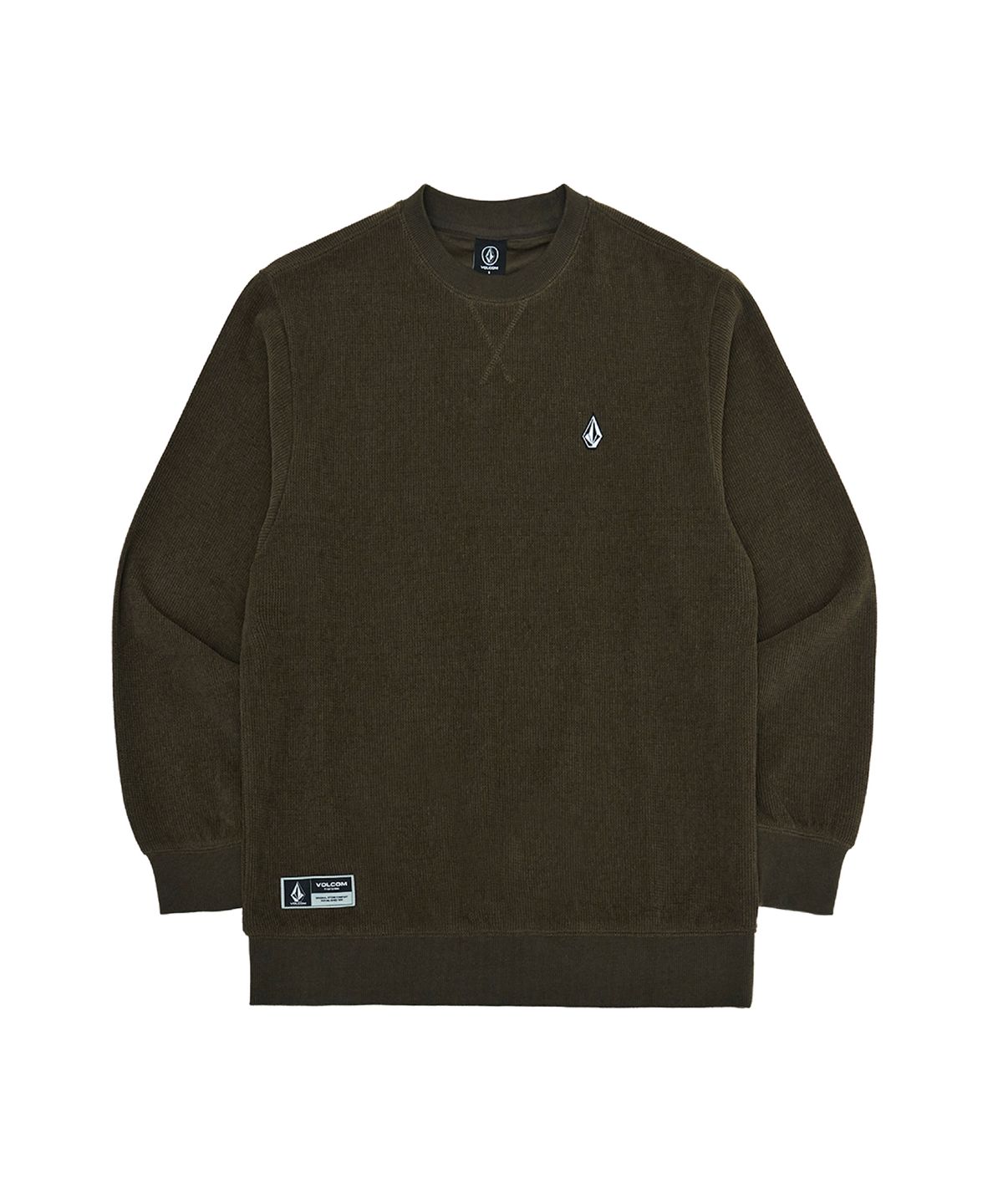 볼컴(VOLCOM) 그리드 와플 맨투맨(브라운)