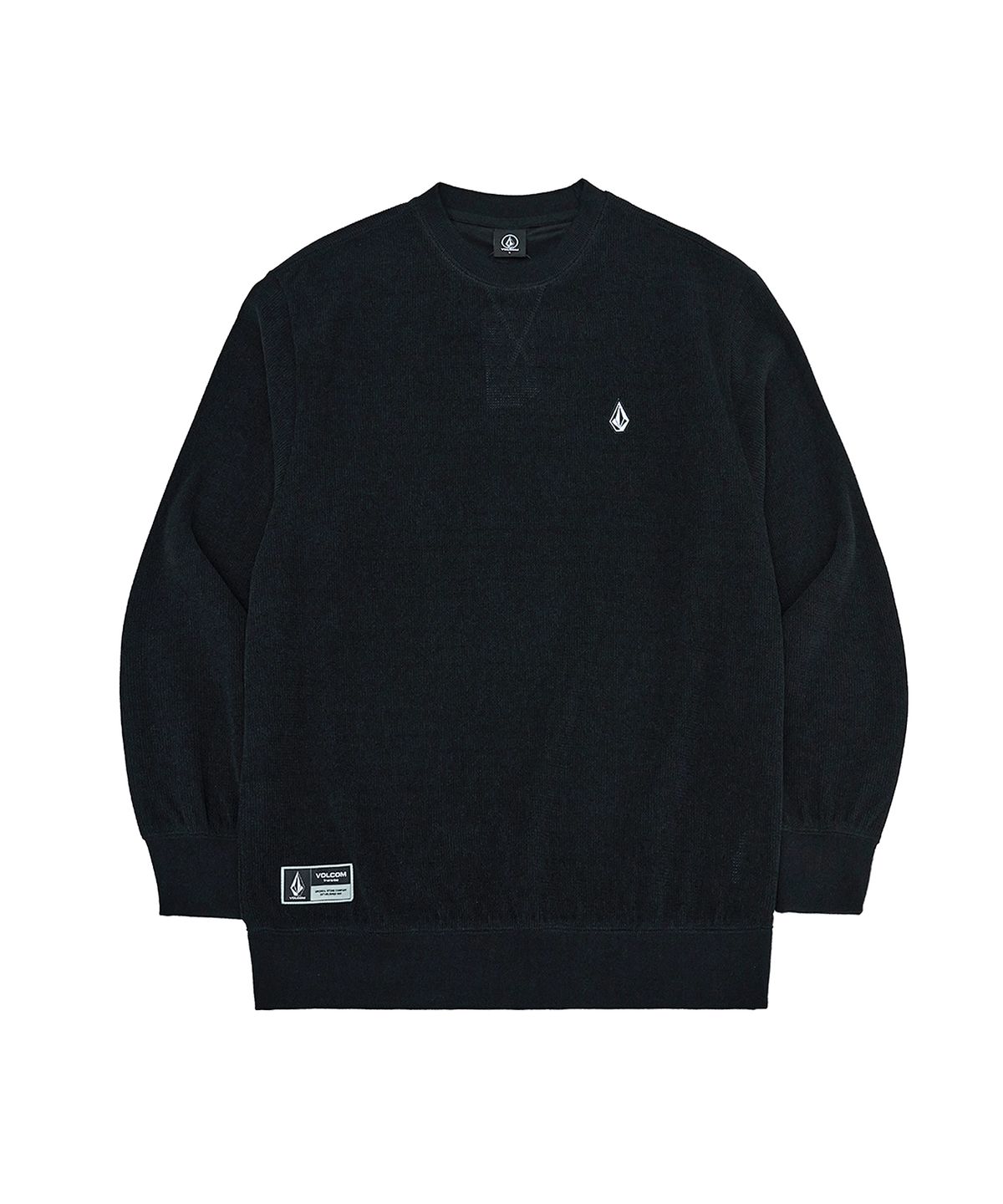 볼컴(VOLCOM) 그리드 와플 맨투맨(블랙)