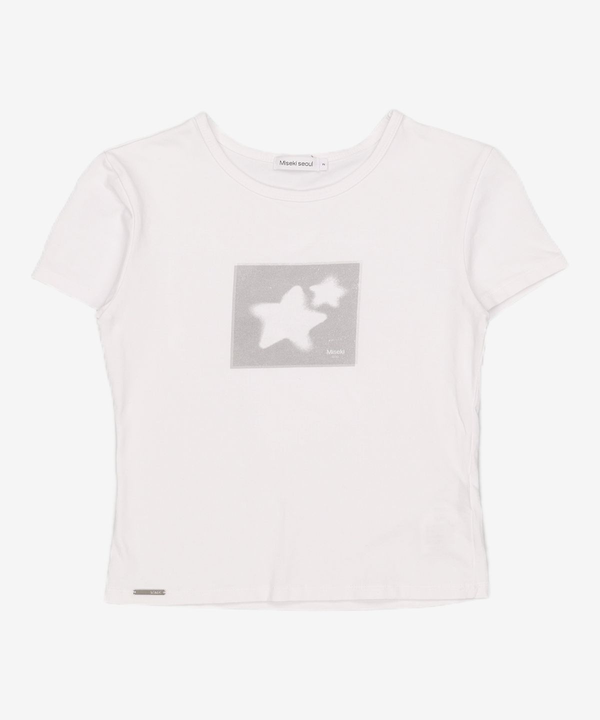 미세키서울(MISEKI SEOUL) Midnight stars fitted short sleeve WHITE 2