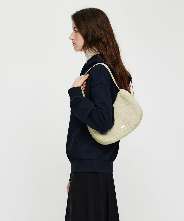 FUR MINI TOTE BAG light beige