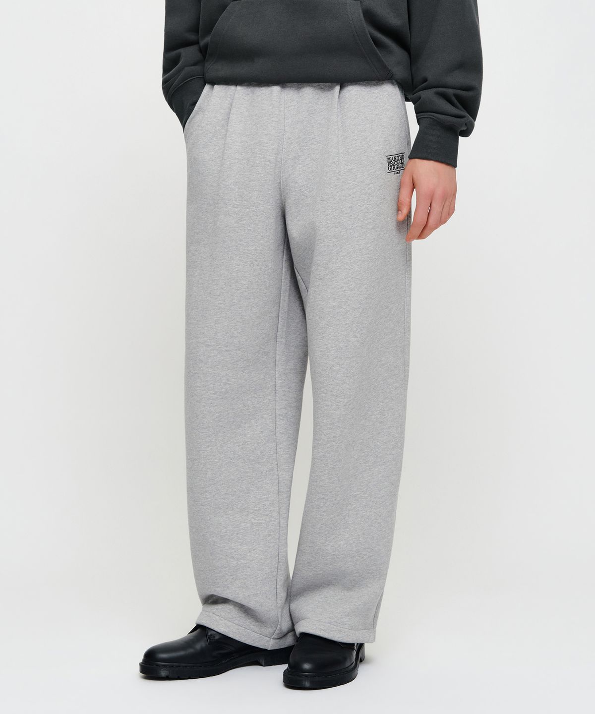 마리떼 프랑소와 저버(MARITHÉ + FRANҪOIS GIRBAUD) M ONE TUCK WIDE SWEAT JOGGERS (BRUSHED) heather gray