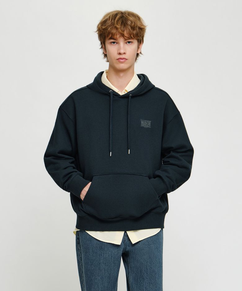 SMALL CLASSIC LOGO OVERSIZED HOODIE (BRUSHED) dark green