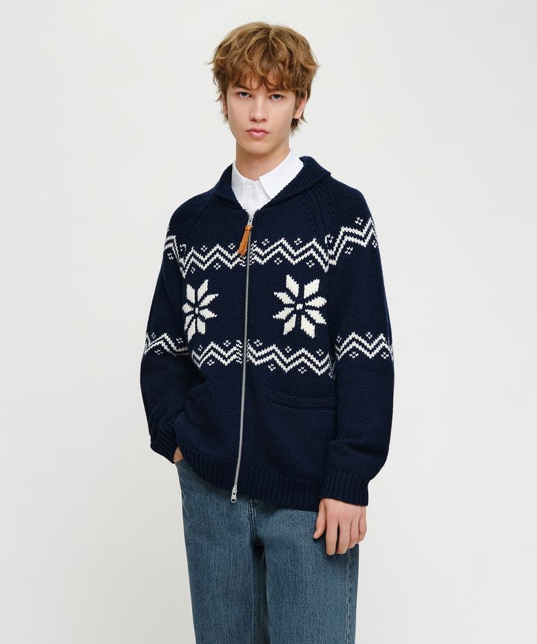 NORDIC COWICHAN CARDIGAN navy