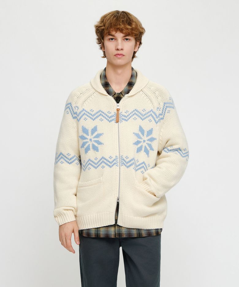 NORDIC COWICHAN CARDIGAN ivory