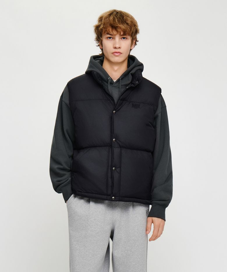 HIGH NECK DOWN VEST black