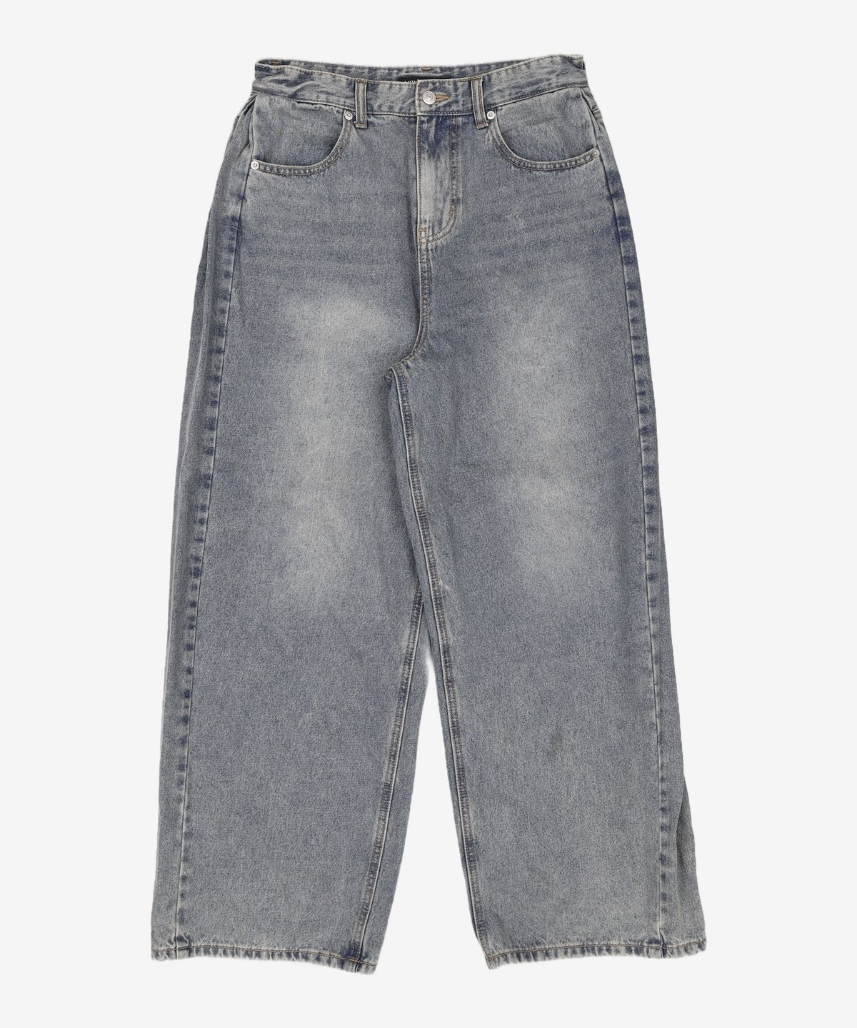 미쏘(MIXXO) 기모 사이드 핀턱 와이드핏 데님_MIWTJFV26J M