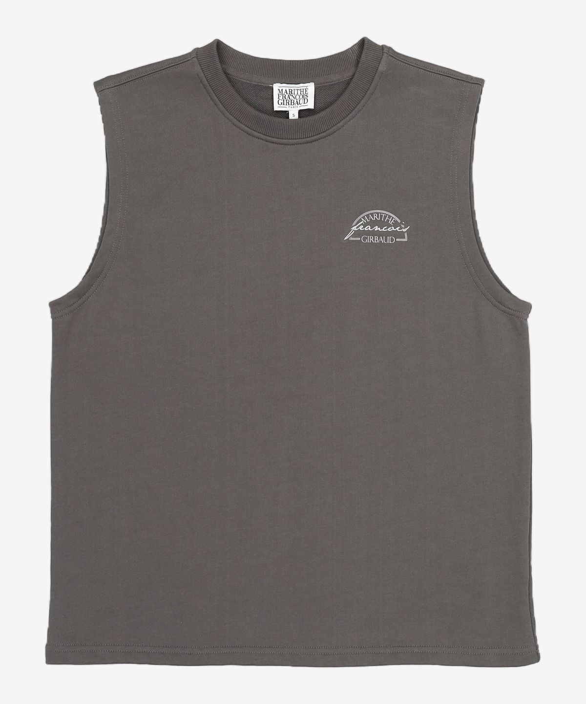 마리떼 프랑소와 저버(MARITHÉ + FRANҪOIS GIRBAUD) EMBLEM LOGO SWEAT SLEEVELESS charcoal S