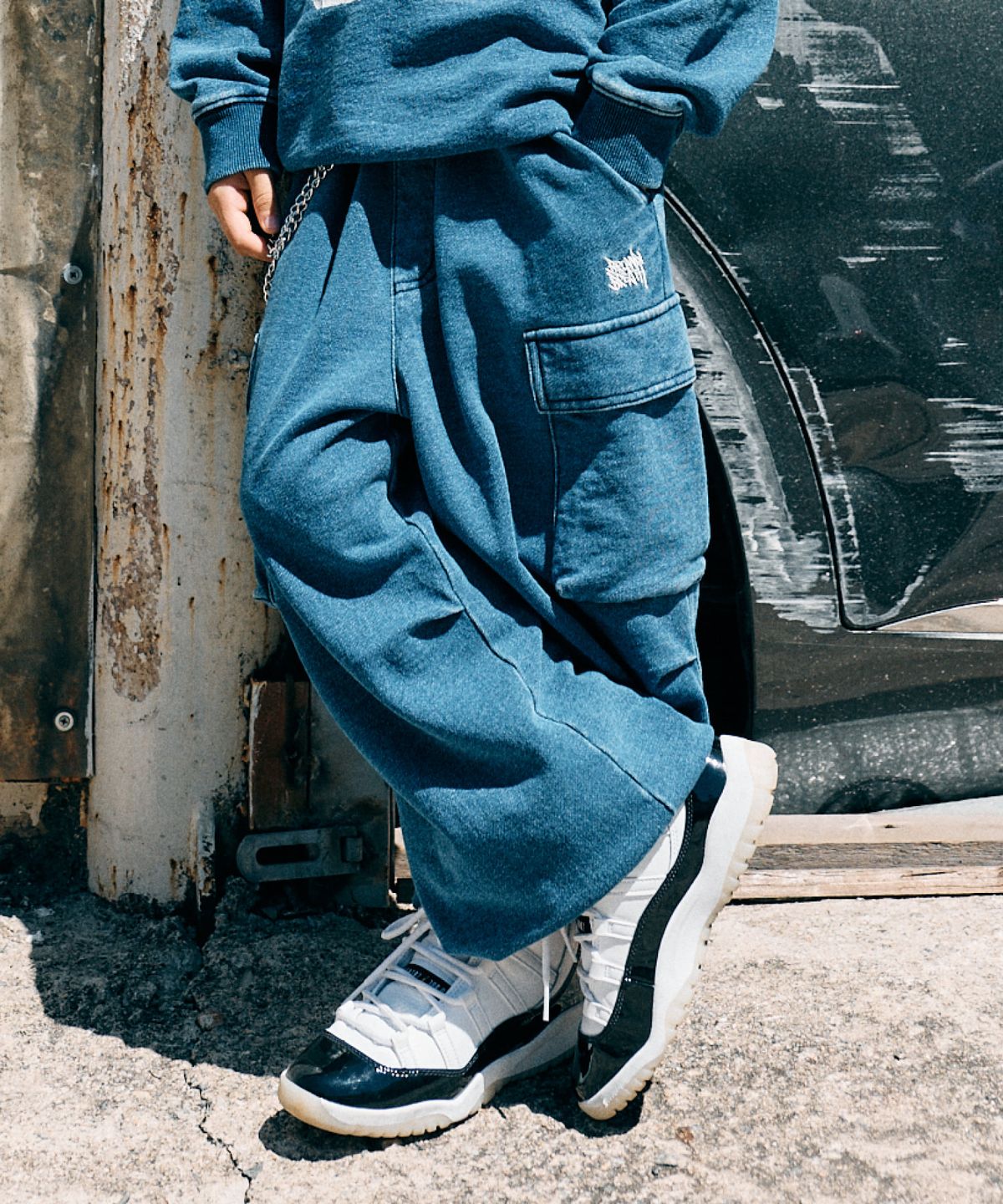 브라운브레스 키즈(BROWNBREATH KIDS) KIDS DENIM JOGGER PANTS - NAVY