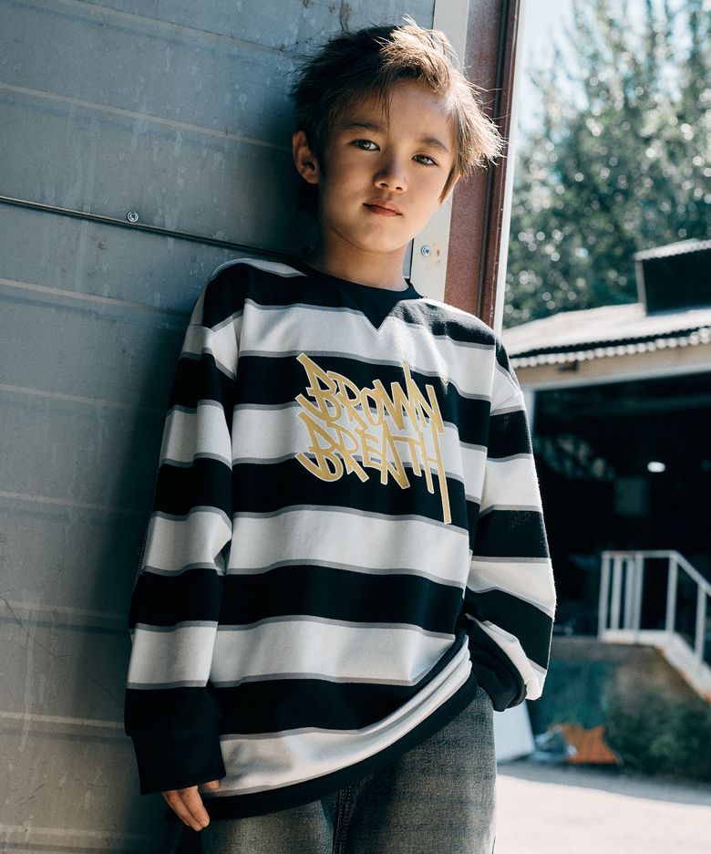 KIDS RUGBY STRIPE LONG SLEEVE - BLACK