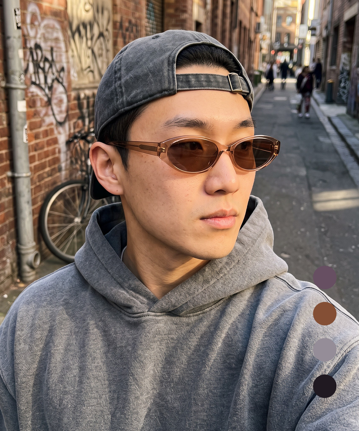 버튼서울(BUTTON SEOUL) 빈티지 라인 오벌 선글라스