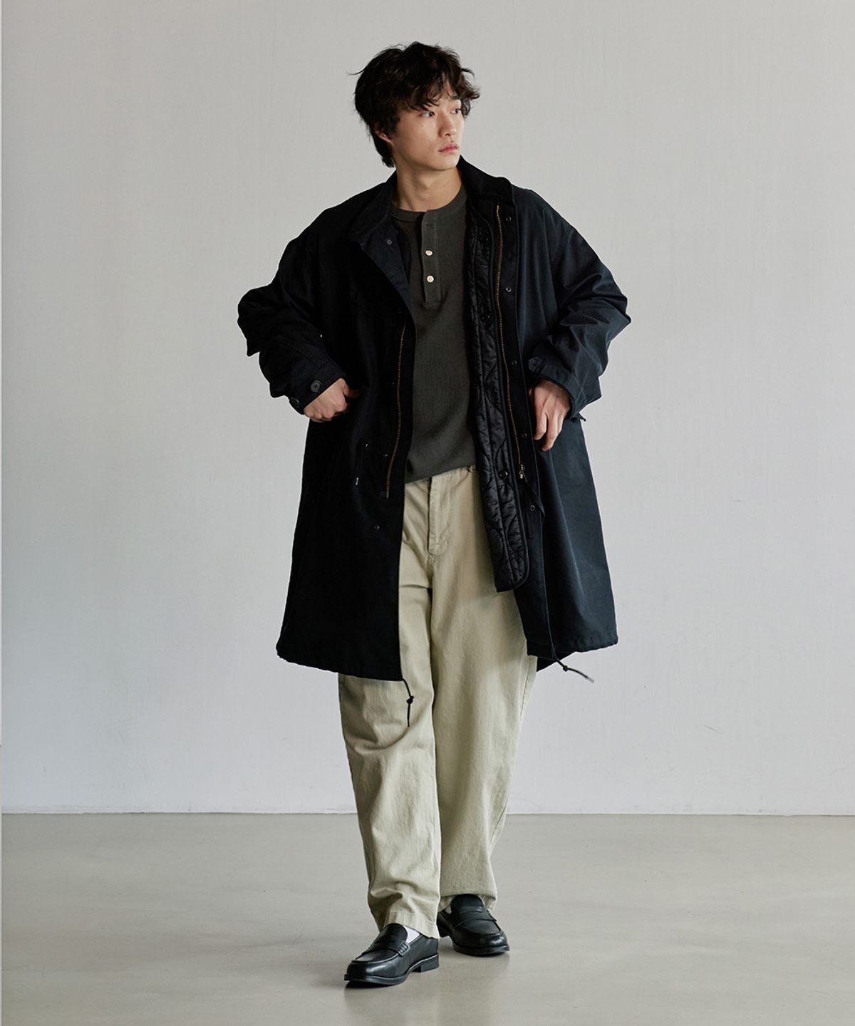 유니온블루(UNION BLUE) M65 FISHTAIL PARKA [BLACK]