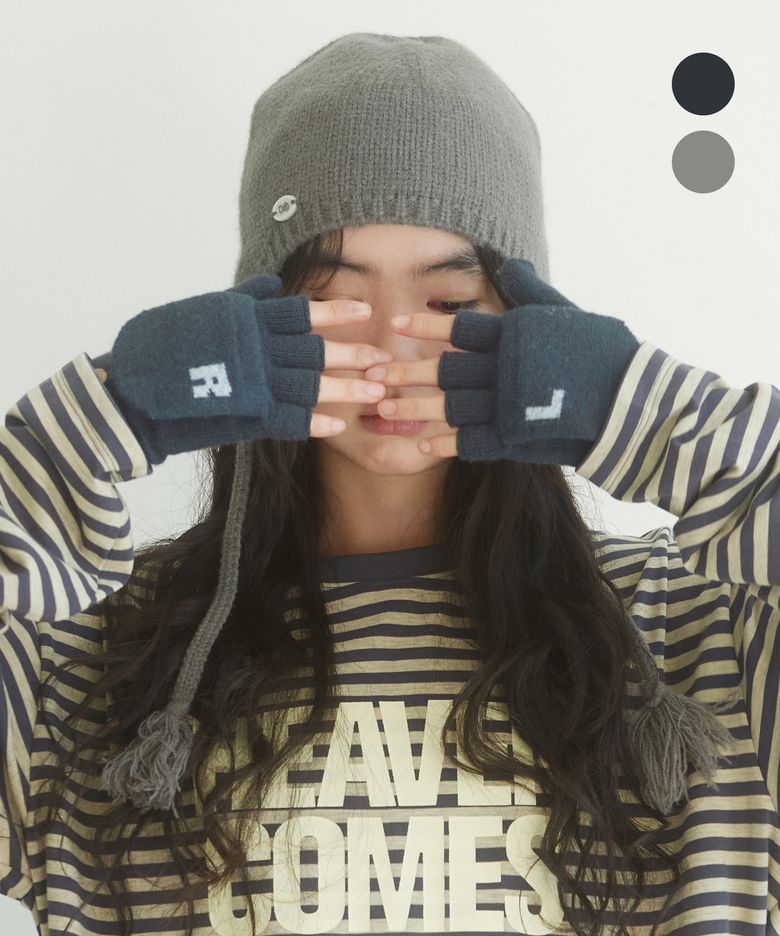 KNIT TWO-FOLD GLOVES [2COLOR]