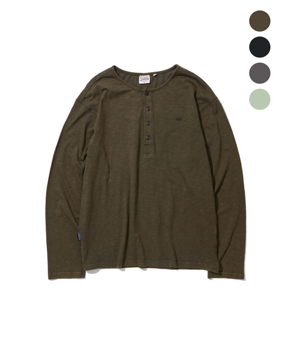 펜필드(PENFIELD) [PF]코튼 슬럽 워시드 헨리넥 긴소매 티셔츠_FS3KL01U