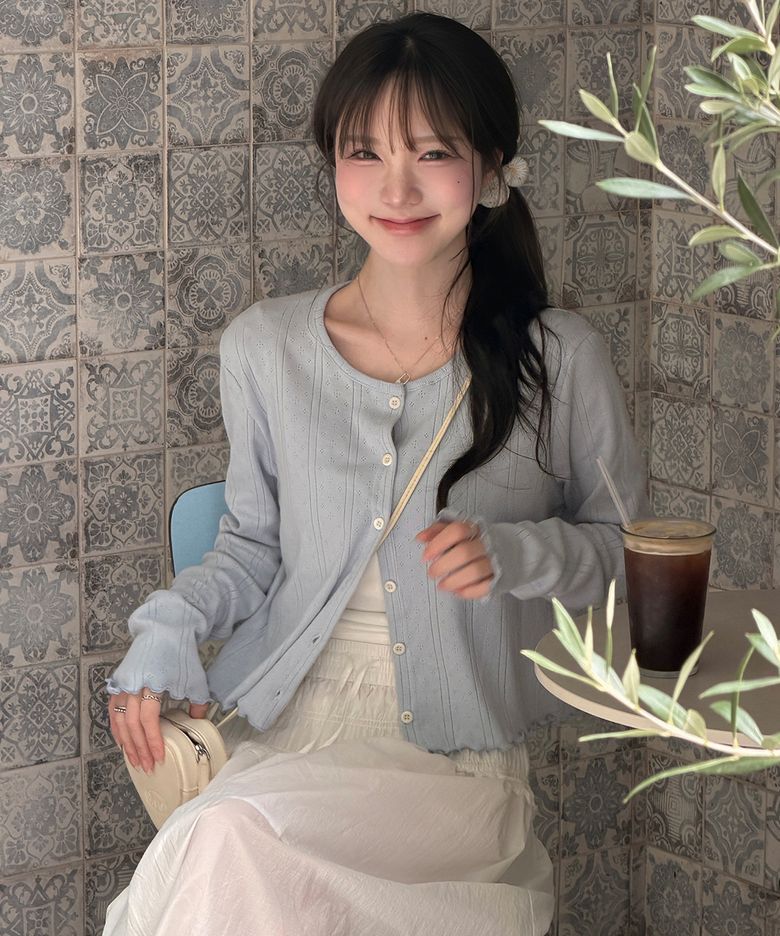 [무신사 에디션 X 세니] 소프트 웨이브 롱슬리브 카디건_PALE BLUE