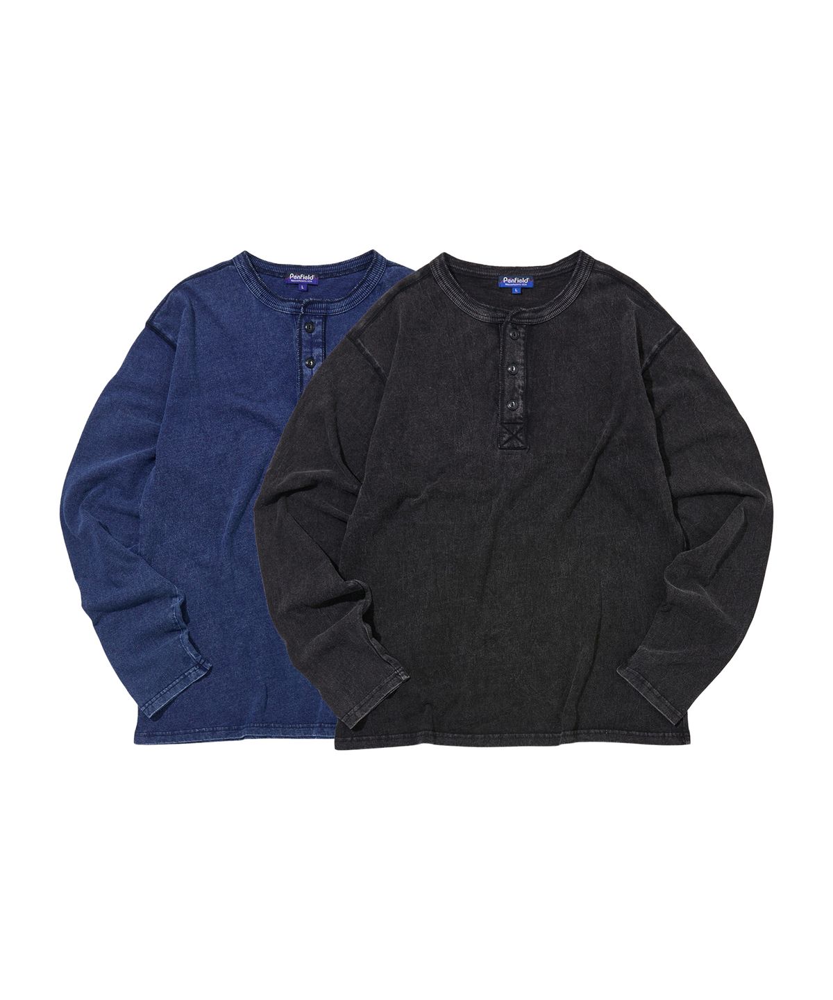 펜필드(PENFIELD) [PF][2PACK]인디고 헨리넥 긴소매 티셔츠_FS3KL02U