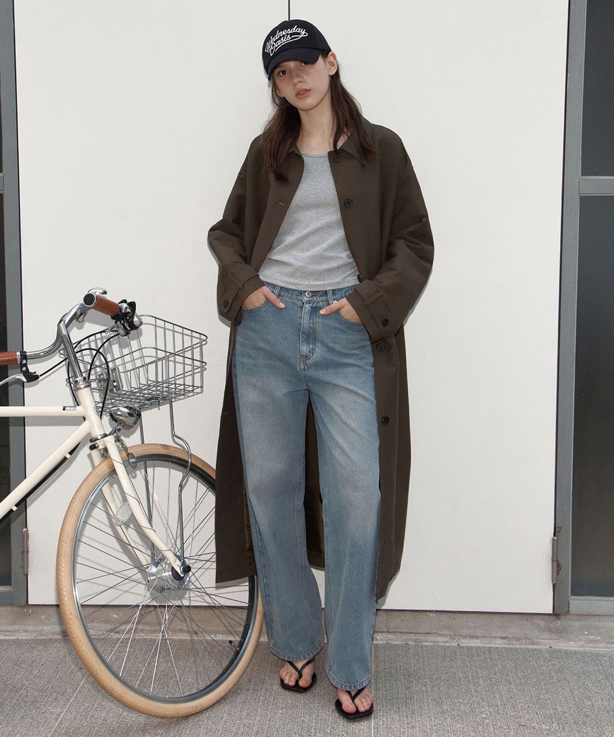 웬즈데이오아시스 포 우먼(WEDNESDAYOASISFORWOMEN) [Atelier Edition] 뮤즈 롱 트렌치 코트_KHAKI(WB6OT13)