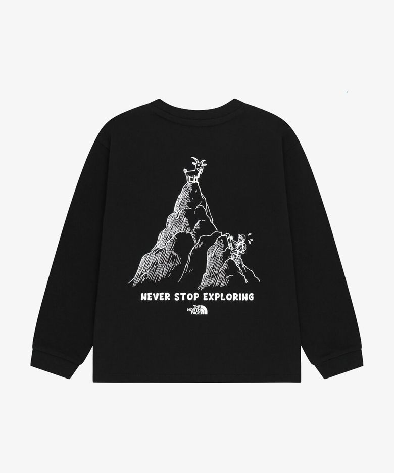 키즈 데이클라임 긴팔 티 NT7TS53T_BLK