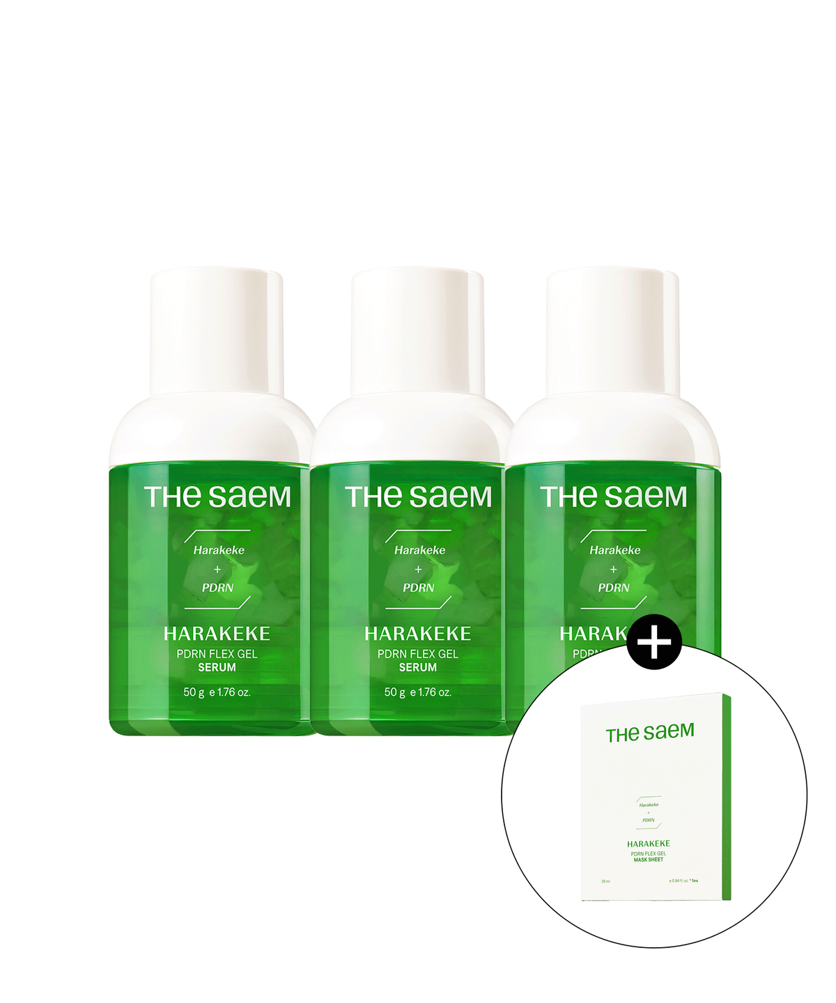 더샘(THESAEM) [SET] 하라케케 PDRN 세럼 50g 3개+젤마스크 5매(+샘플 3종 증정)