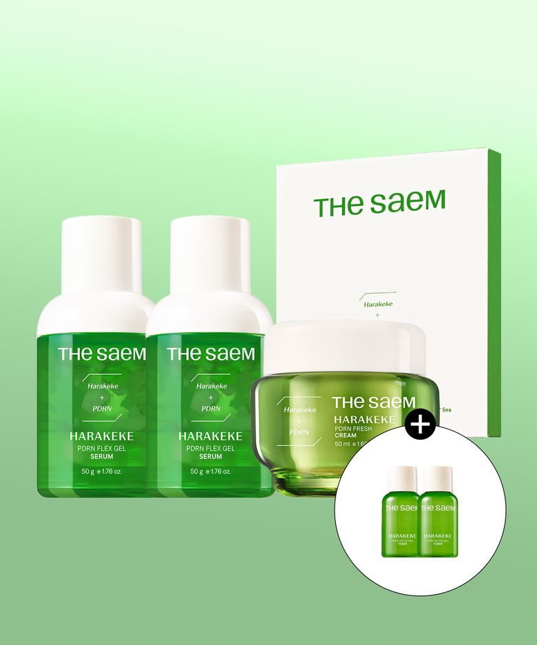 [SET] 하라케케 PDRN 세럼 50g 2개+프레쉬 크림 50ml 1개+젤마스크 5매(+샘플 3종 증정)