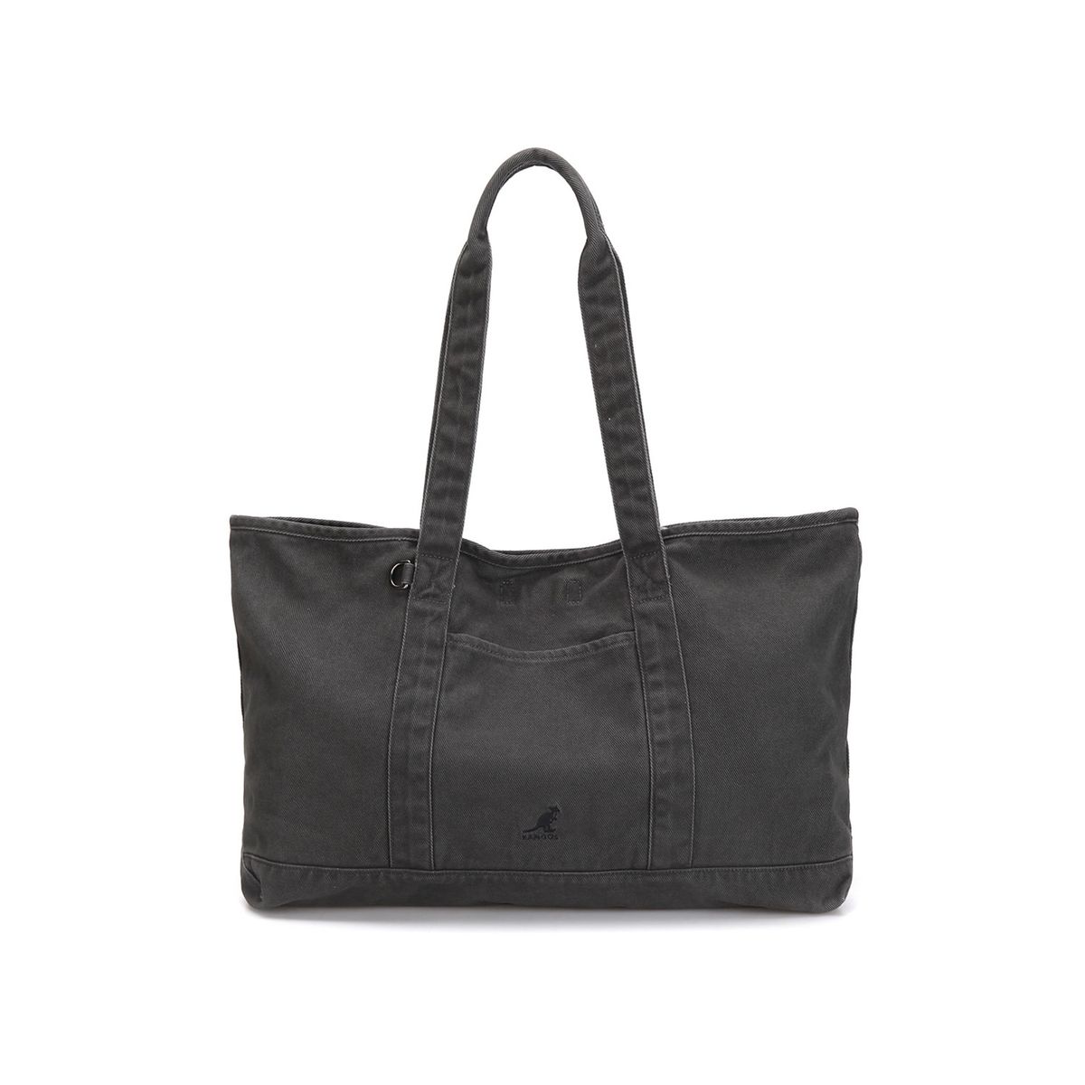 캉골(KANGOL) 레트로 피그먼트 토트백 4034 차콜