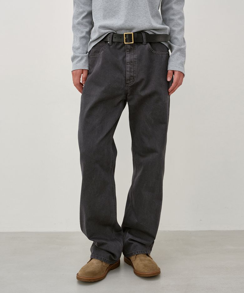 오일워시드 세미 와이드 팬츠 RUSTY BROWN