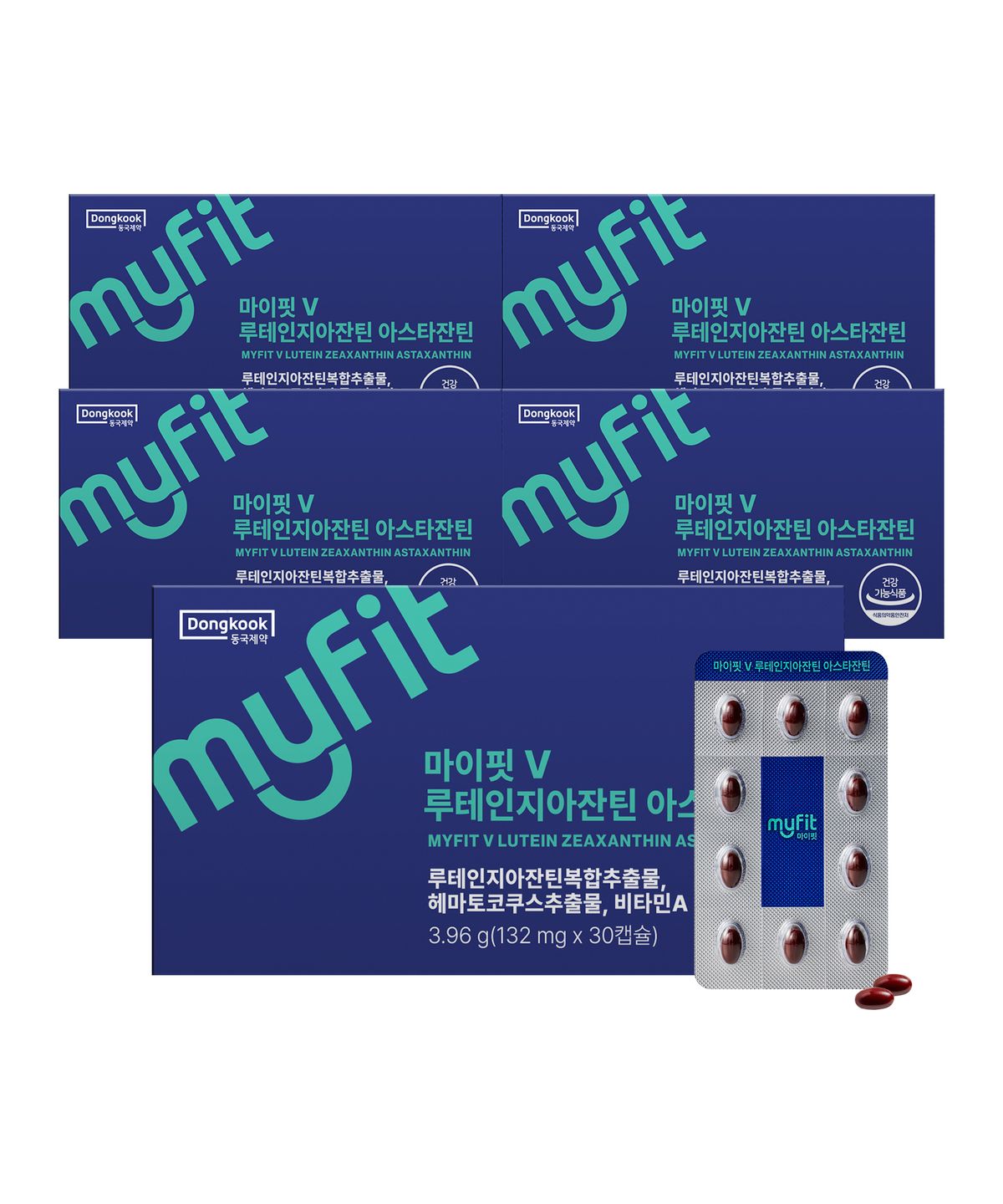 마이핏(MYFIT) 동국제약 루테인지아잔틴 아스타잔틴 30캡슐 5박스