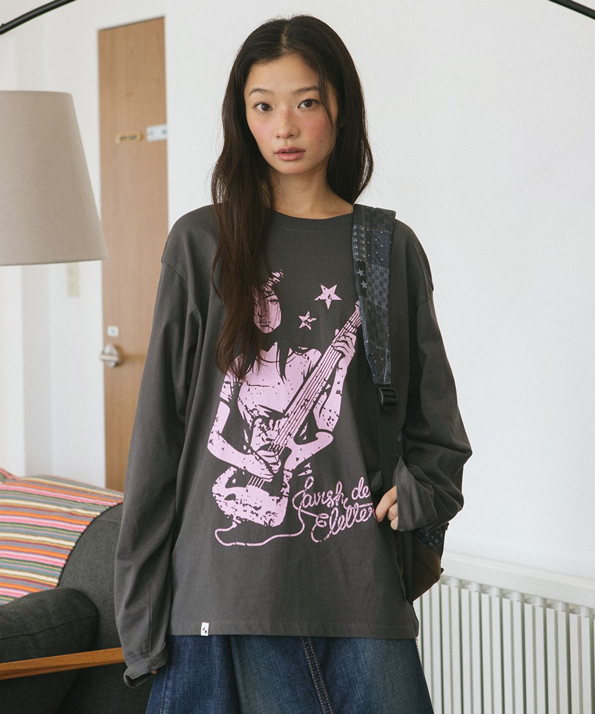 카비시(CAVISH) ROCK STAR LS TEE CHARCOAL(CV2GFFT560A)