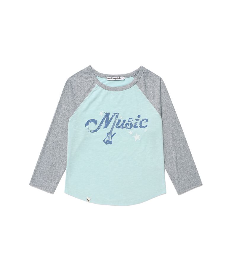 VINTAGE MUSIC RAGLAN TEE MINT(CV2GFFT551A)
