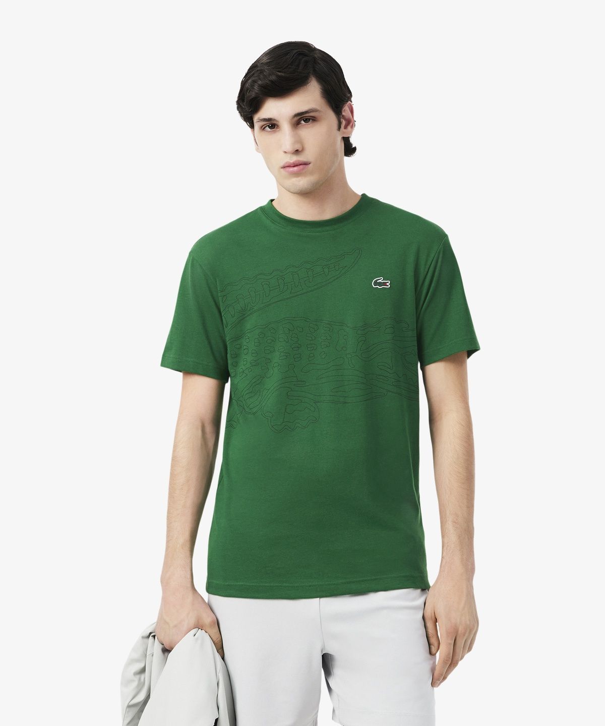라코스테(LACOSTE) 남성 트레이닝 빅크록 티셔츠 TH6682-56N YXT